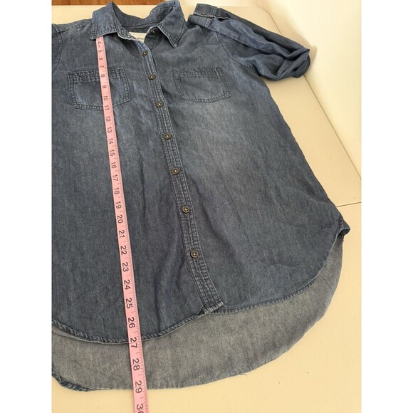 Sonoma The Everyday Denim Shirt Women Size S Long Sleeve Front Pockets Button Up - Picture 4 of 7